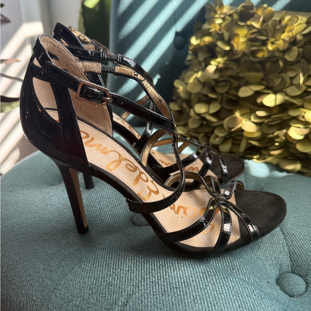 Sam Edelman Annabelle Strappy Patent Leather Heels